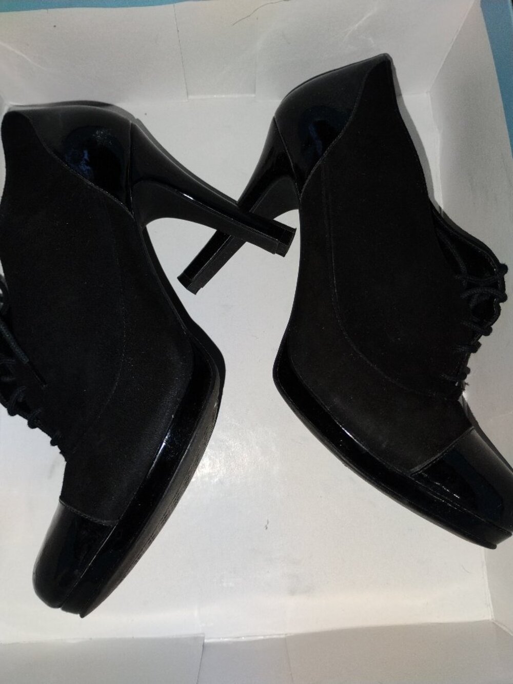 Antonio Melani black lace up booties
